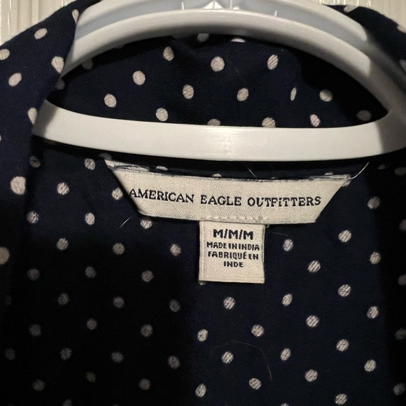 American Eagle Outfitters Navy Polka Dot Romper - Medium - Like New - Picture 5 of 5